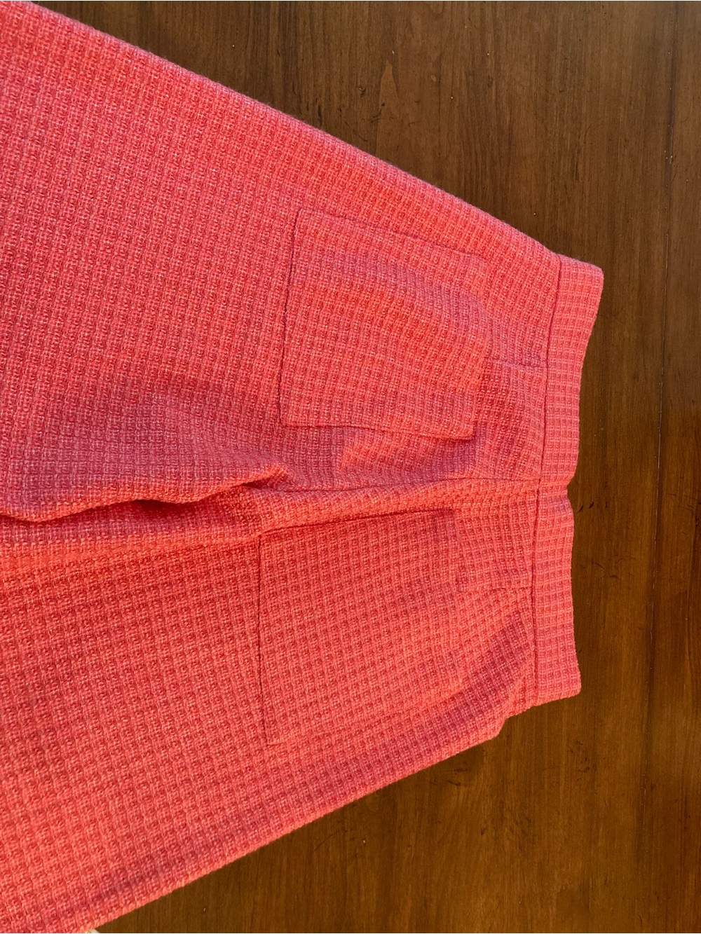 Zara Pink Textured woven Pants. Large. - Picture 5 of 8